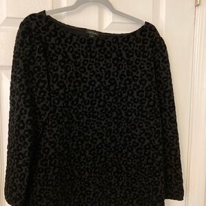 Ann Taylor Black Leopard Print Blouse